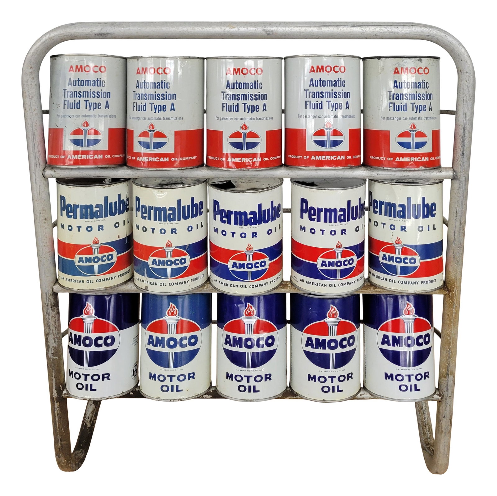 Amoco Service Station Oil Can Display Rack (1 of 2)
