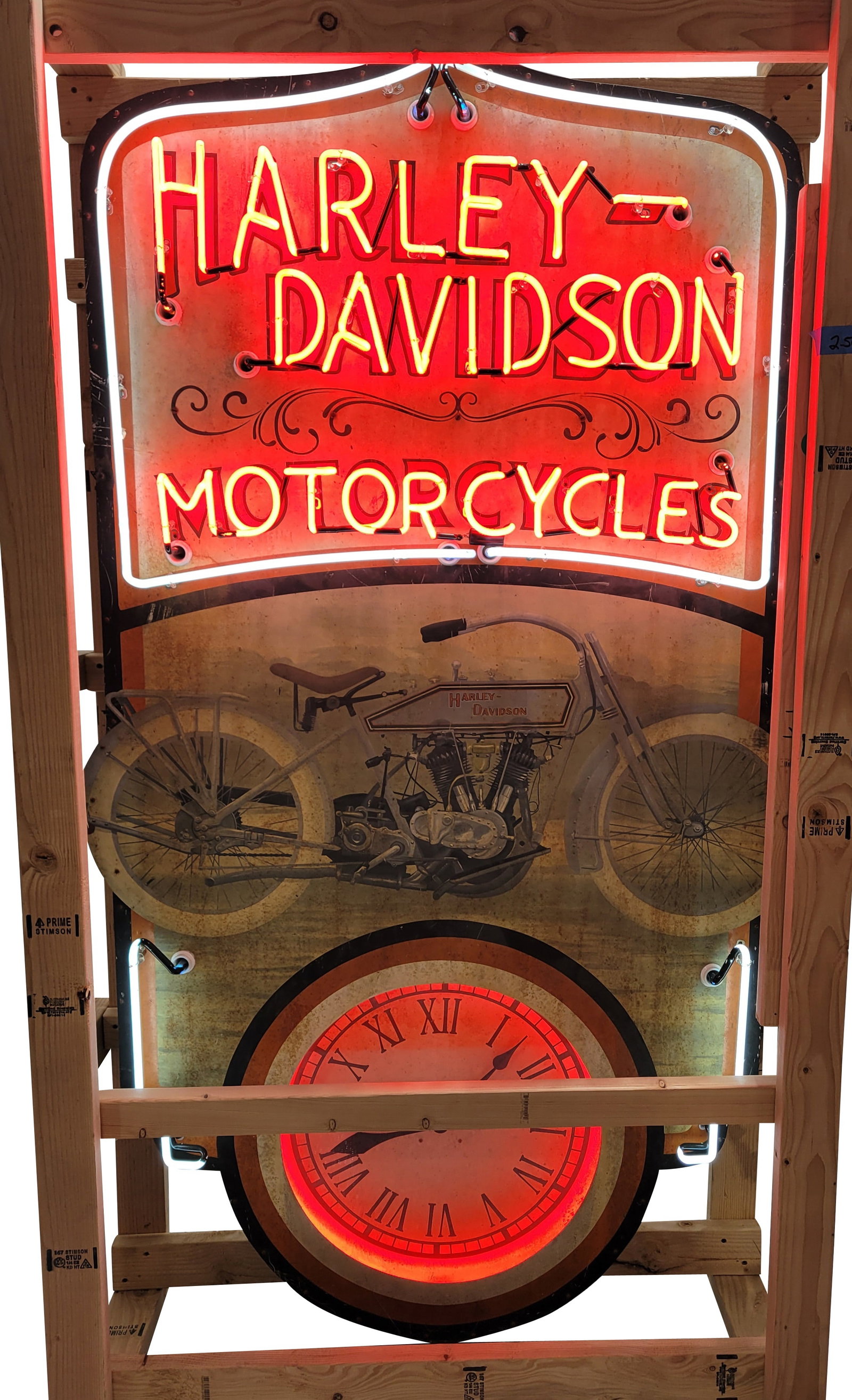 Harley Davidson Motorcycles 7' SST Neon Sign w/ Clock (1 of 2)