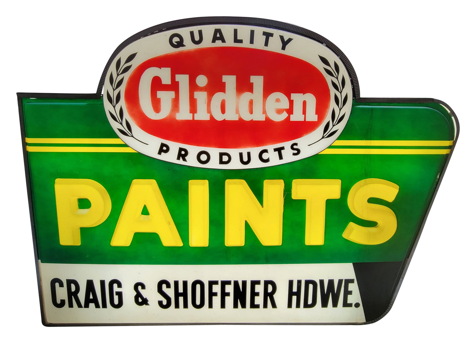 Glidden Paints Quality Products 6' DS Emb. Plastic Sign (1 of 4)
