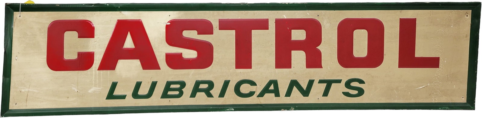 Castrol Lubricants Embossed Single Sided Tin Sign (1 of 2)
