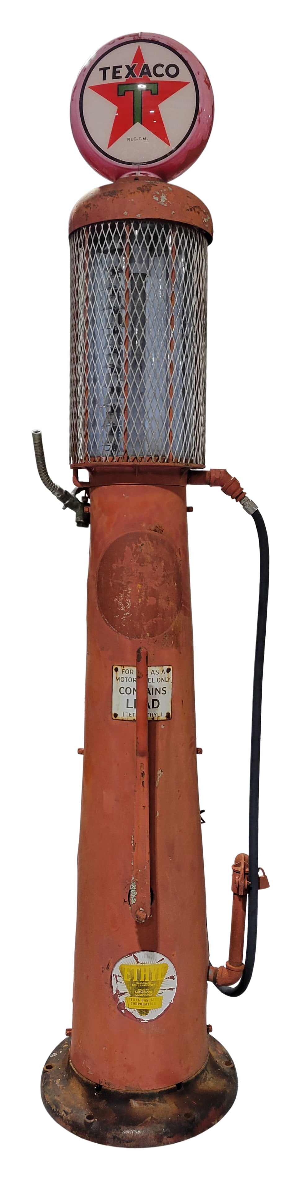 Ten Gallon Visible Gas Pump Texaco Unrestored (1 of 2)