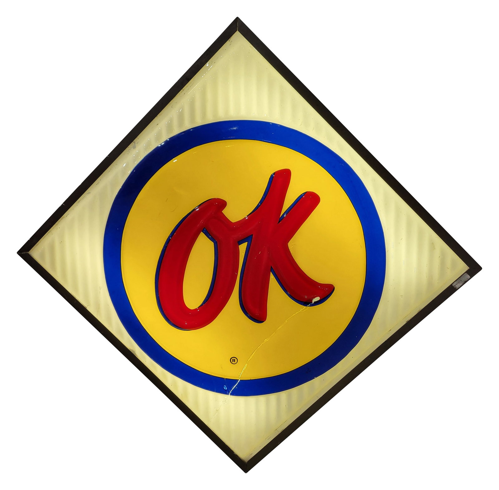 Chevrolet OK Used Cars 51" Emb. Plastic Lighted Sign (1 of 3)