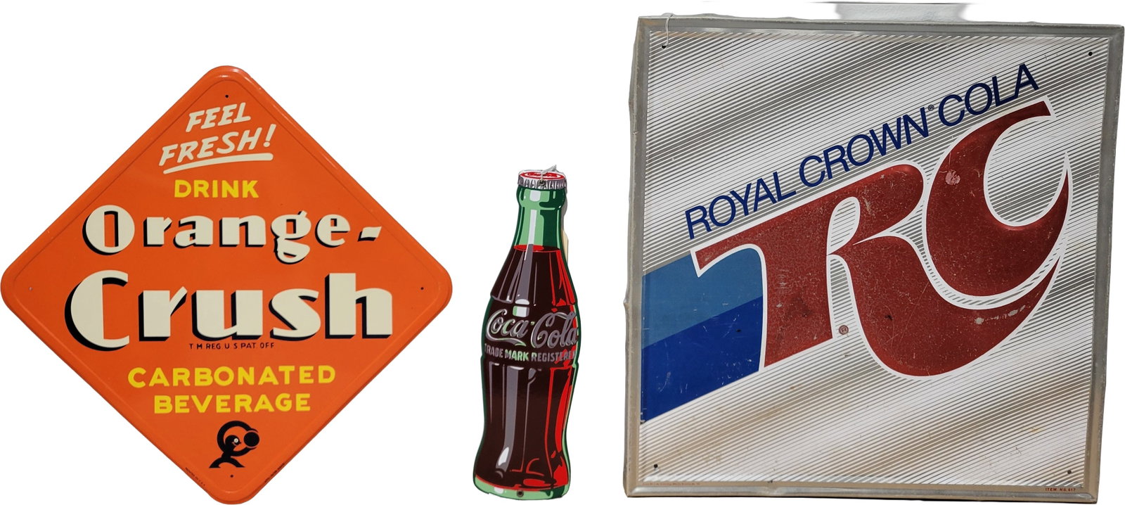 Royal Crown Cola, Orange Crush and Coca Cola Signs (1 of 2)
