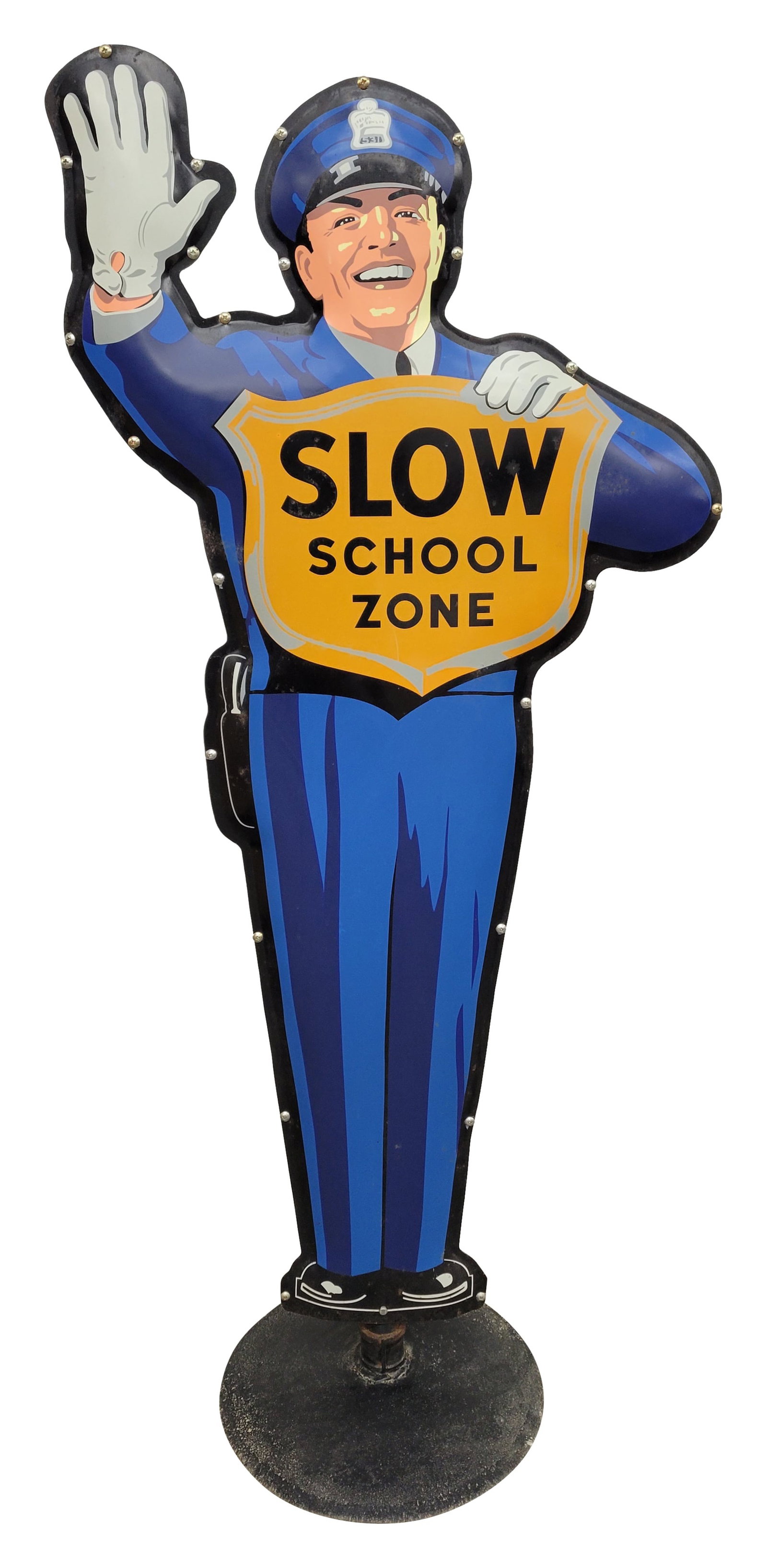 Coca Cola Slow School Zone Crossing Policeman Sign Reproduction (1 of 4)