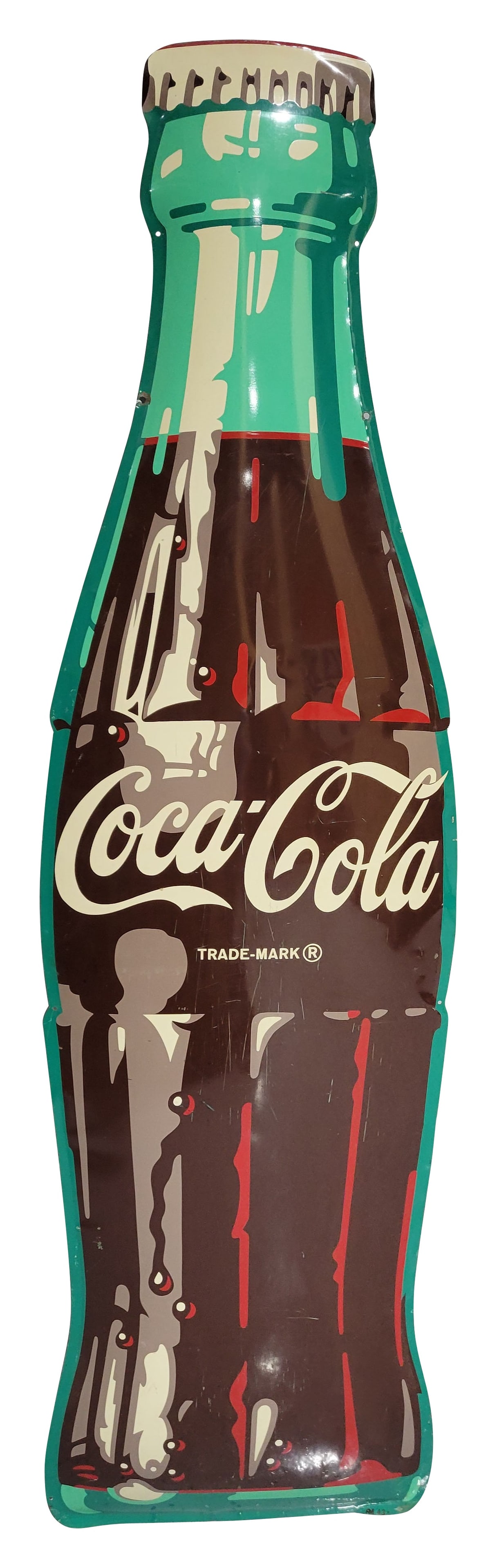 Coca Cola 6' SST Convex Die Cut Bottle Sign (1 of 3)