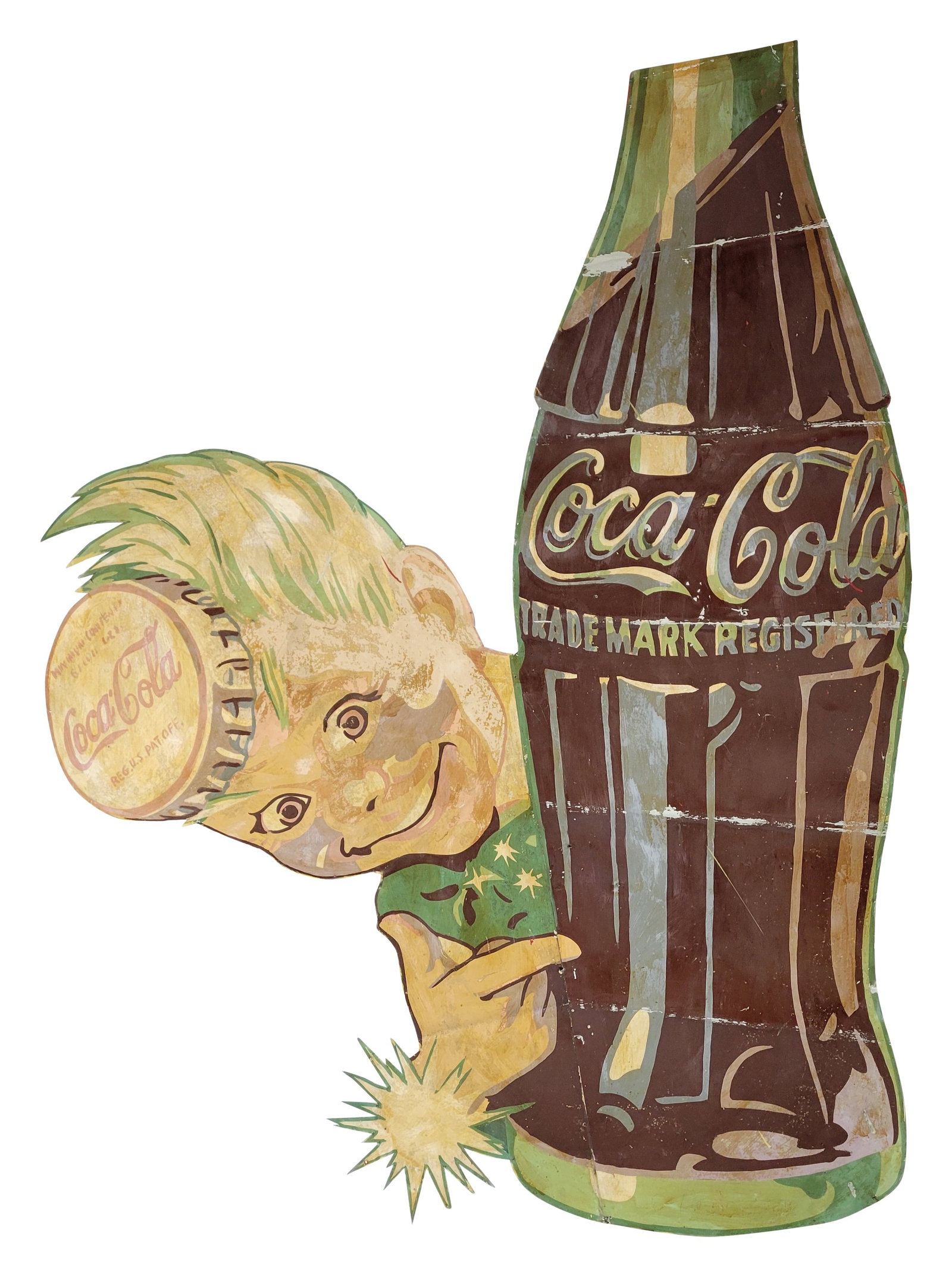 Large SST Coca Cola Sprite Boy Sign With Bottle (1 of 4)