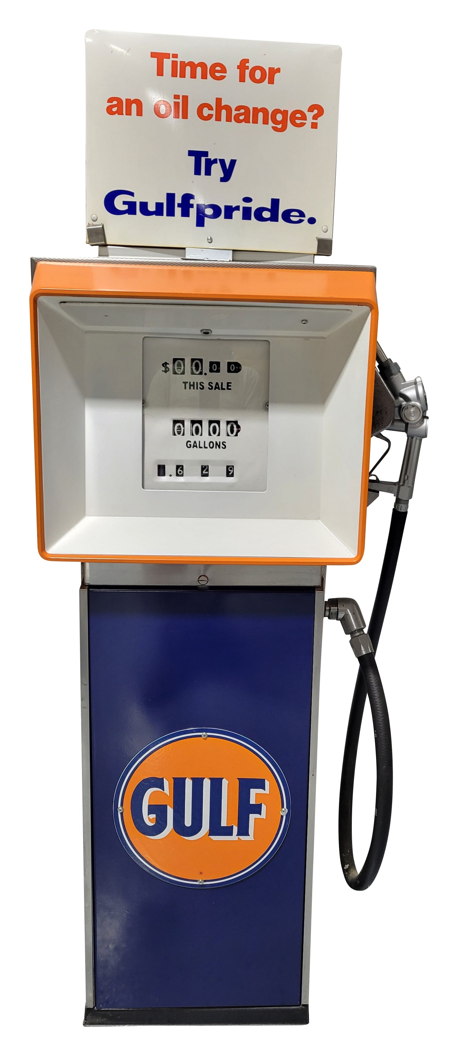 1960s Gulf Bennett Computing Gas Pump Restored (1 of 4)