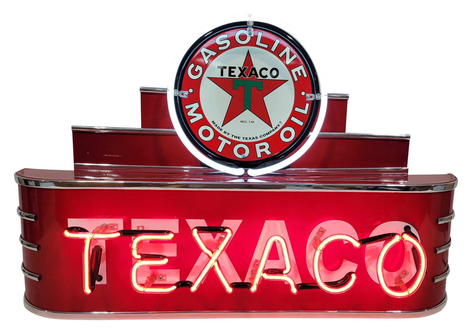 Texaco Gasoline Motor Oil Neon Sign (1 of 4)