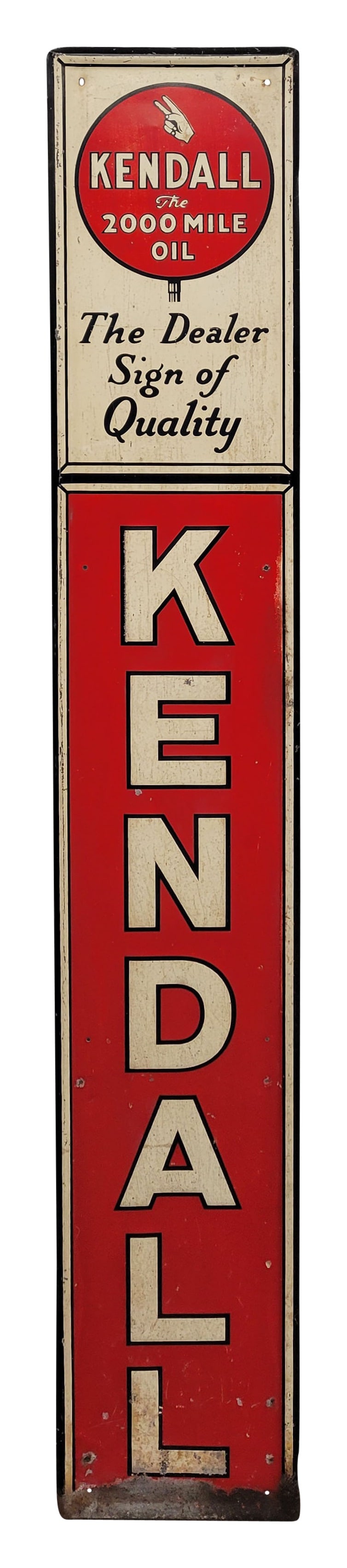 Kendall The Sign Of Quality Embossed Single Sided Tin Sign (1 of 4)