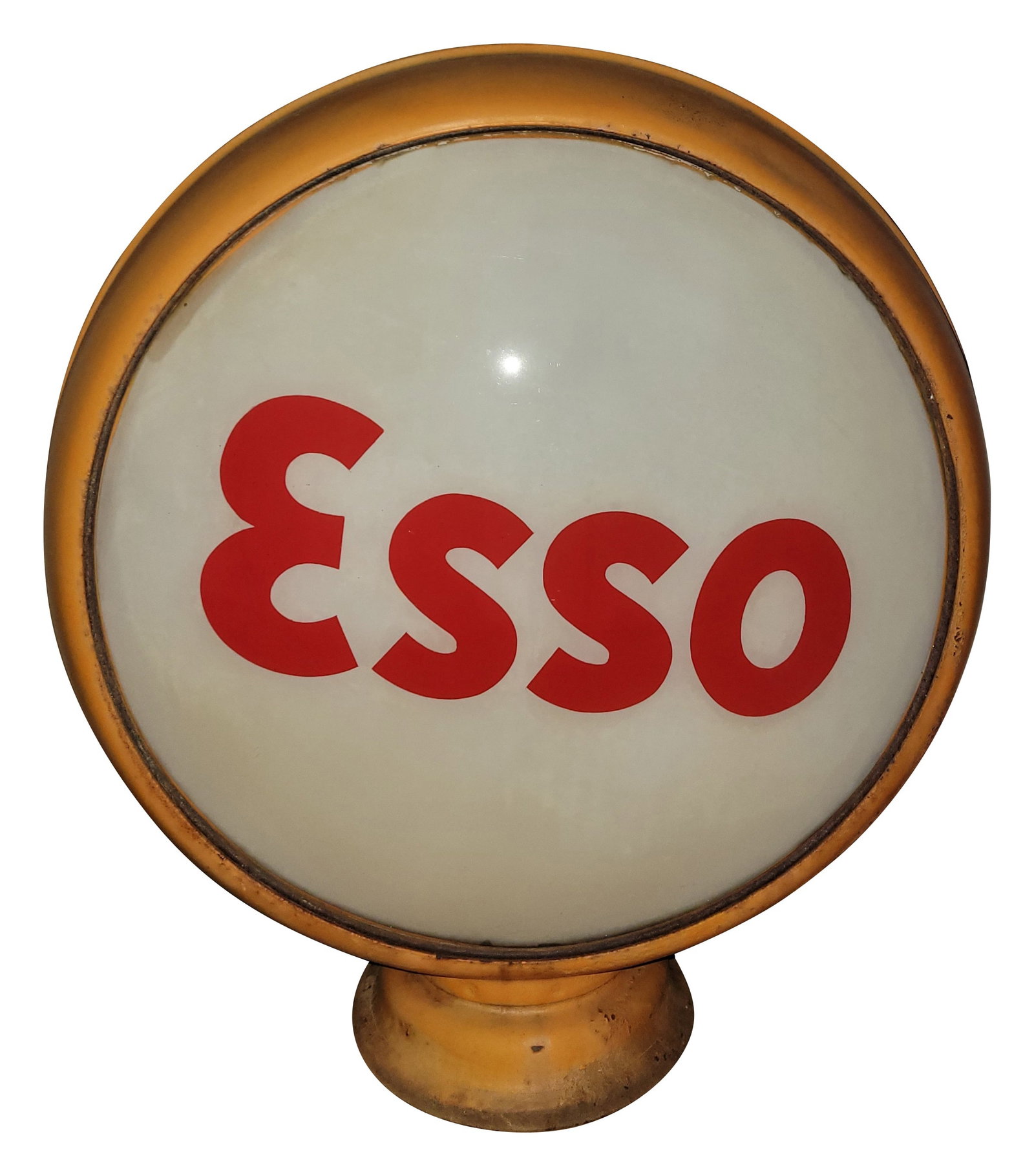 ESSO Gasoline 15" Complete HP Metal Body Gas Pump Globe (1 of 3)