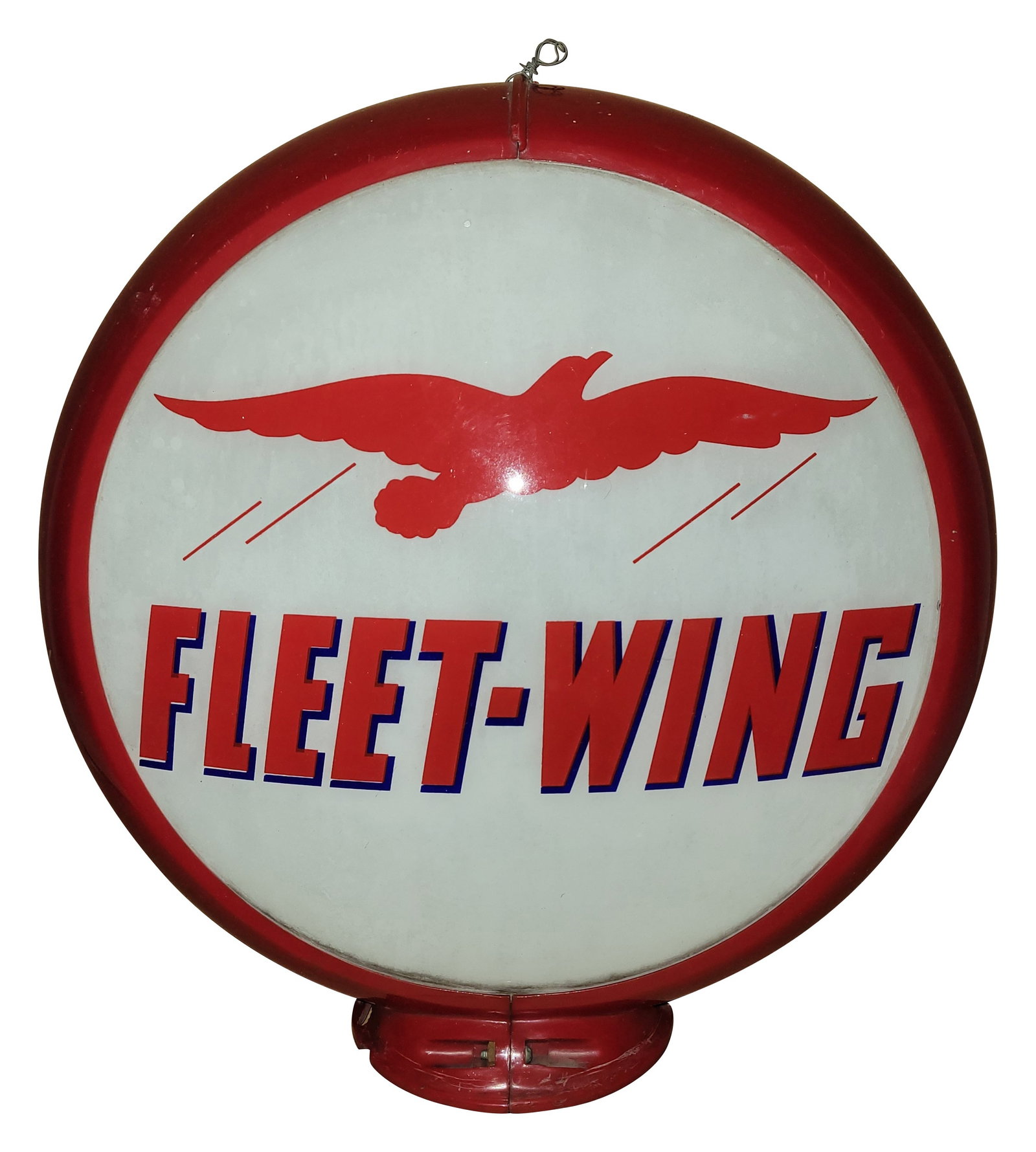 Fleet Wing Gasoline 13.5" Single Gas Pump Globe Lens (1 of 2)