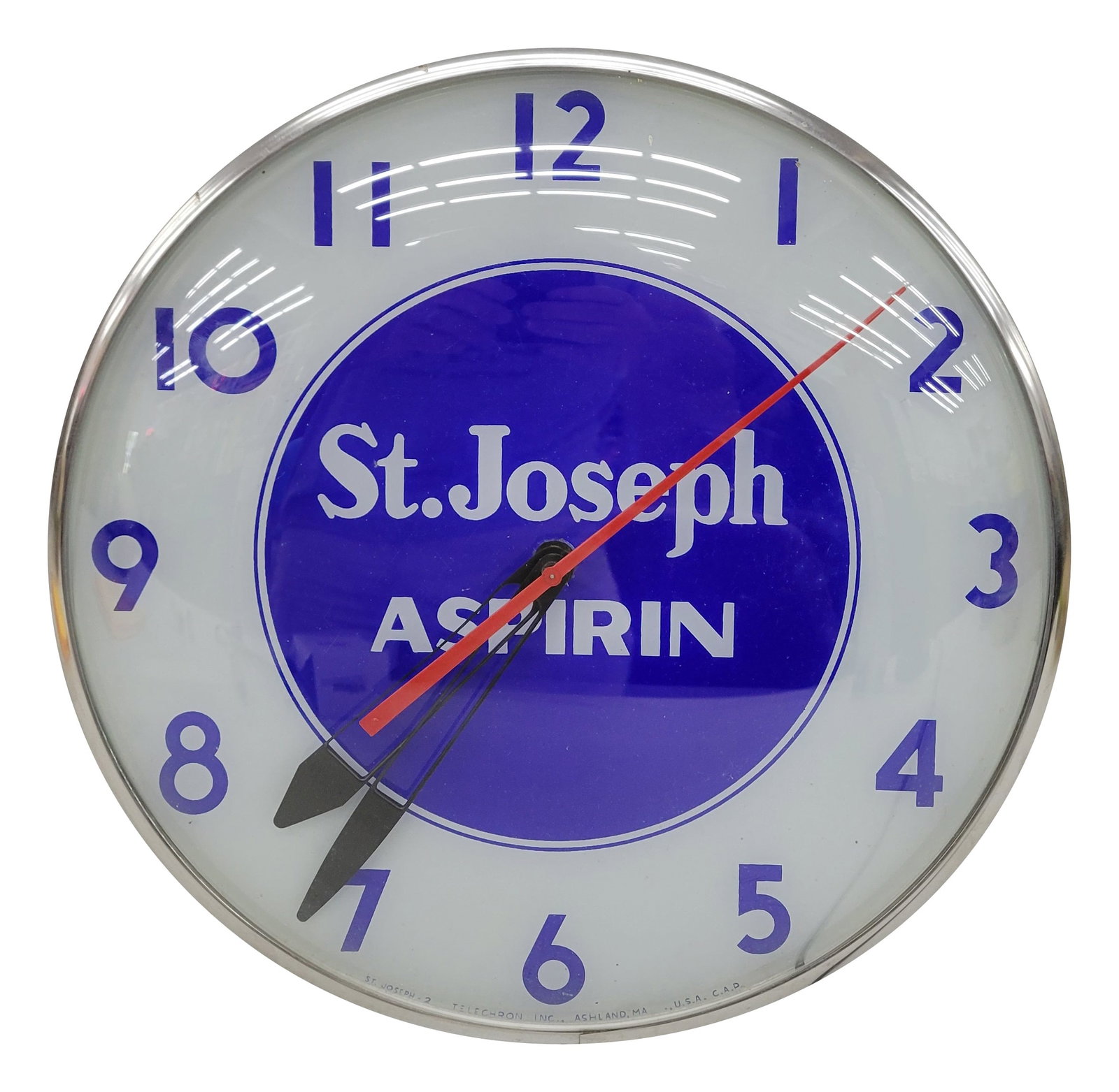 St. Joseph Aspirin Telechron Light Up Advertising Clock (1 of 3)