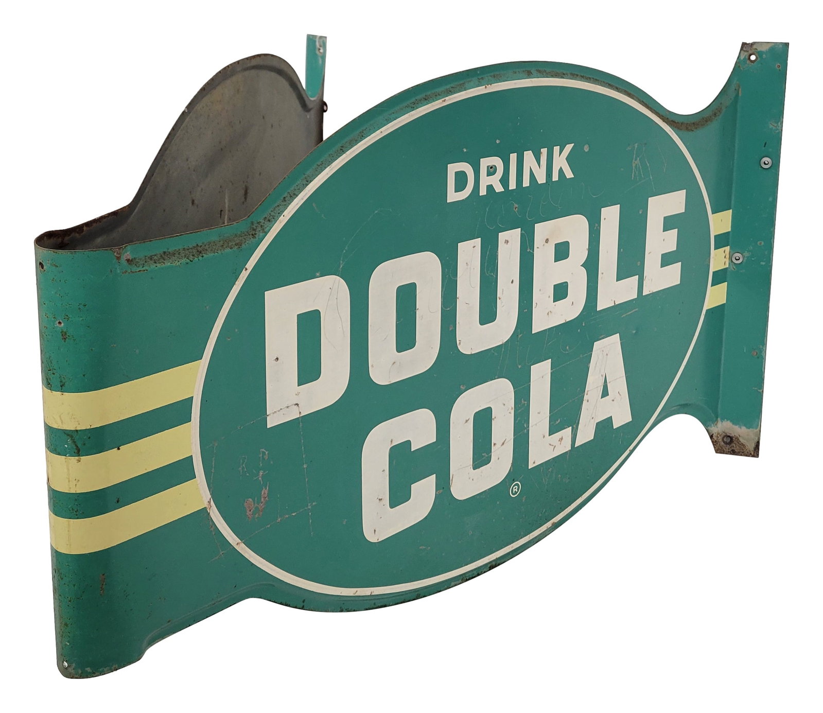 Drink Double Cola Double Sided Tin Flange Sign (1 of 5)