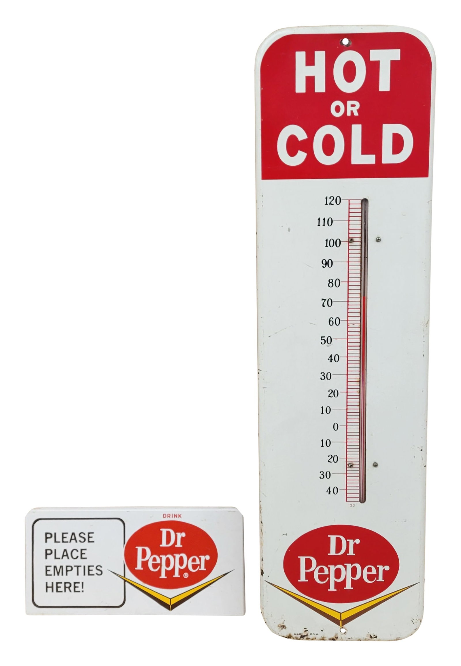 Dr Pepper Hot or Cold Thermometer and Rack Sign (1 of 4)