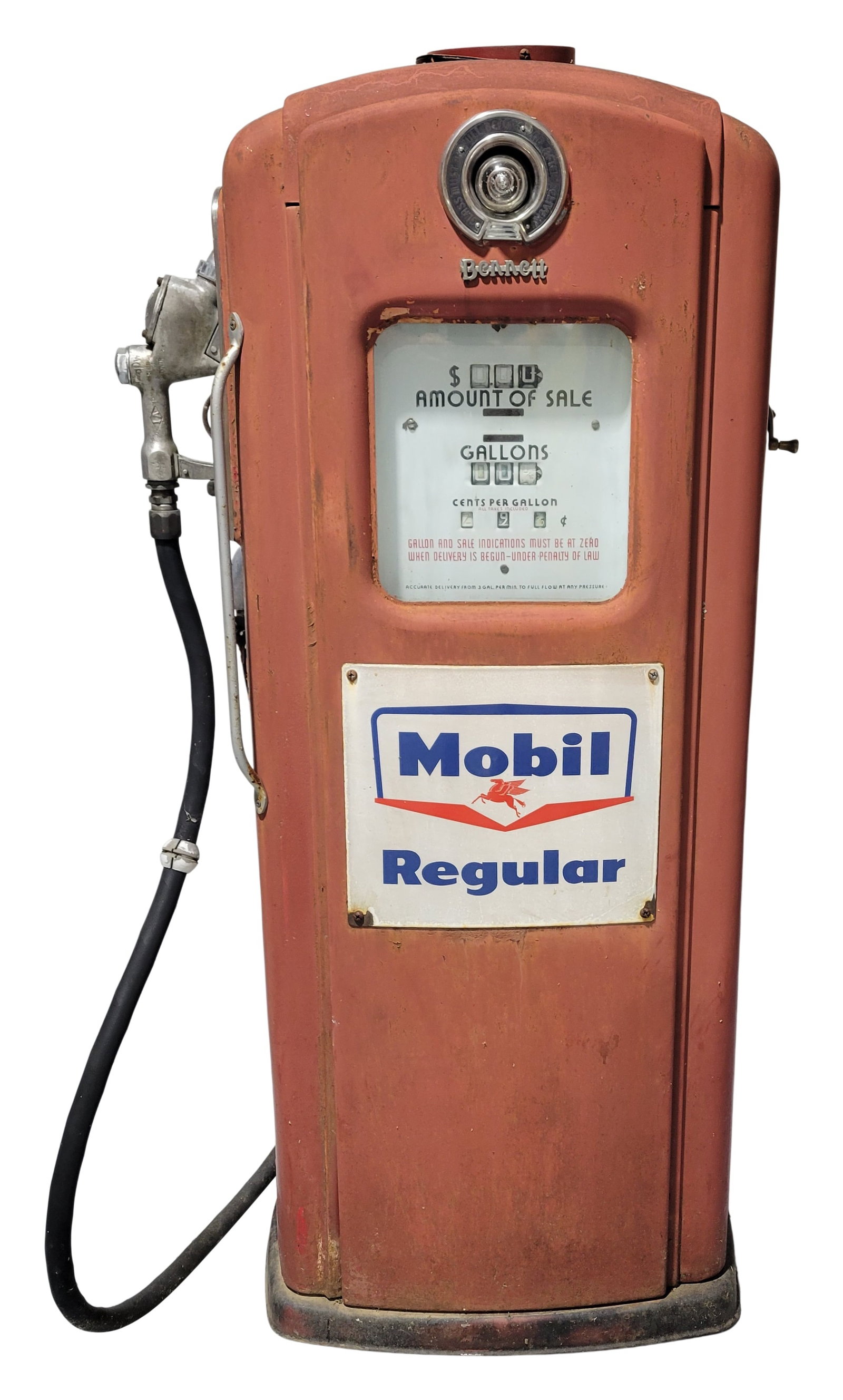 Bennett Computing Gas Pump Mobil Unrestored (1 of 5)