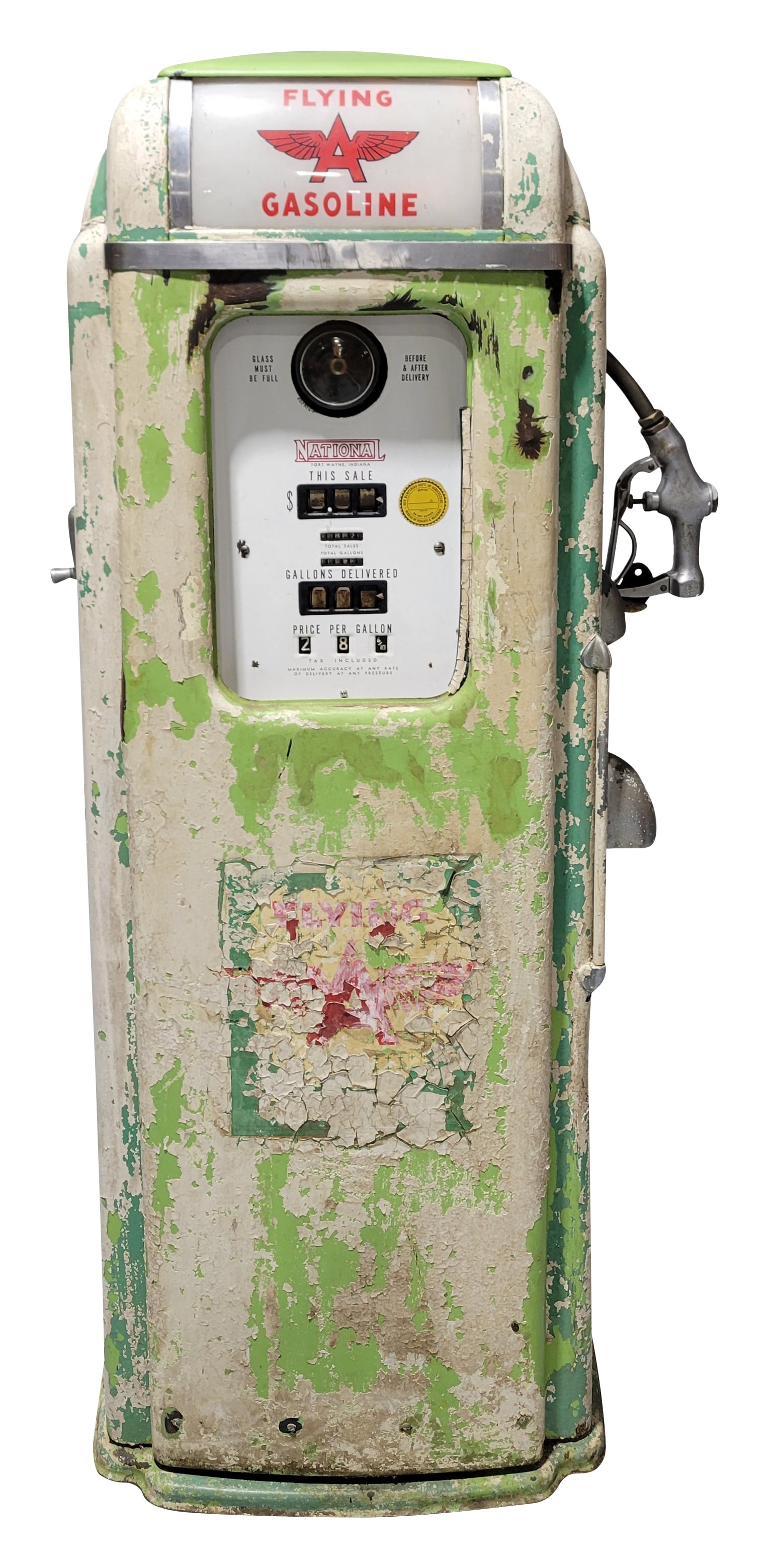 National Model #62A Computing Gas Pump Flying A Unrestored (1 of 4)