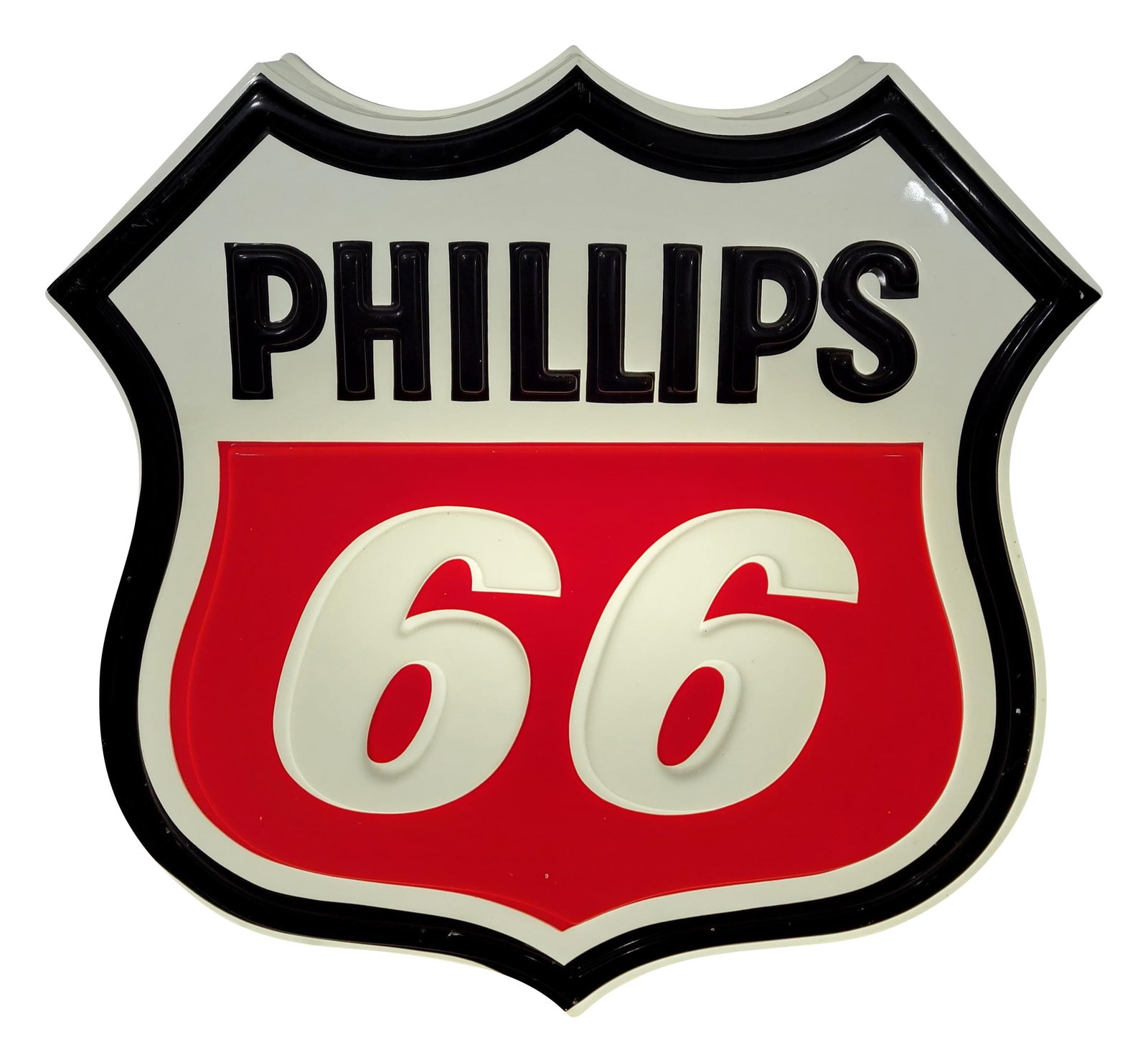 Phillips 66 Embossed Light Up Plastic Sign (1 of 2)
