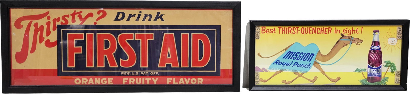Mission Royal Punch and Drink First Aid Framed Paper Advertisements (1 of 2)