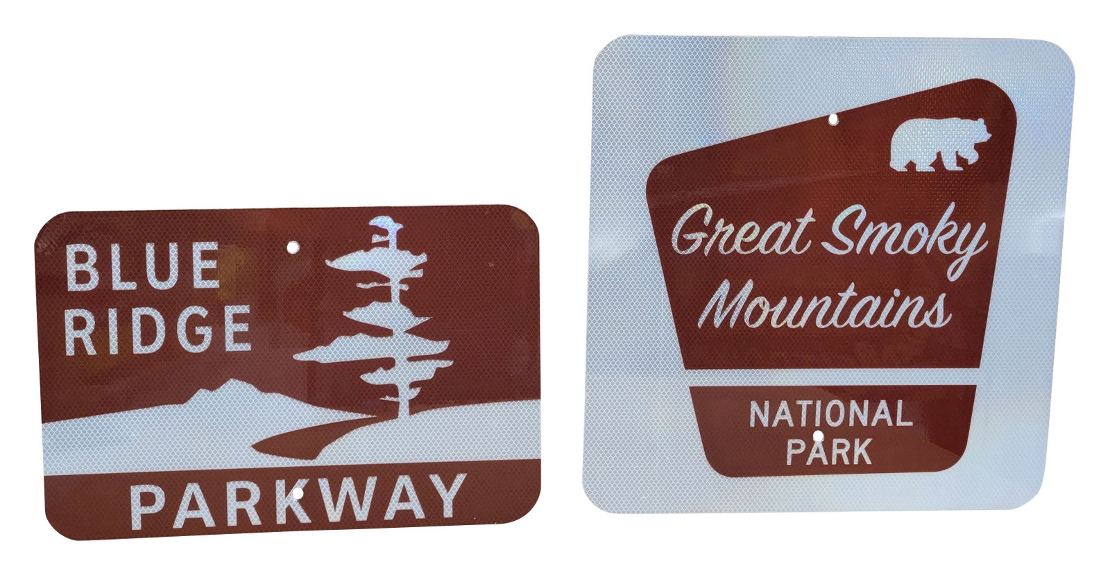 Blue Ridge Parkway and Great Smoky Mountains Reflective Signs (1 of 2)