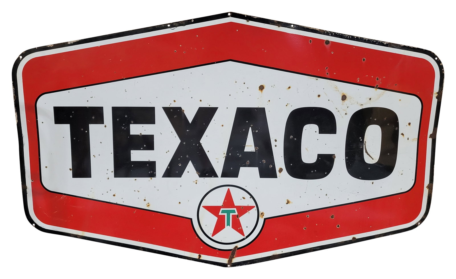 Large 7ft Texaco Double Sided Porcelain Tomahawk Sign (1 of 2)