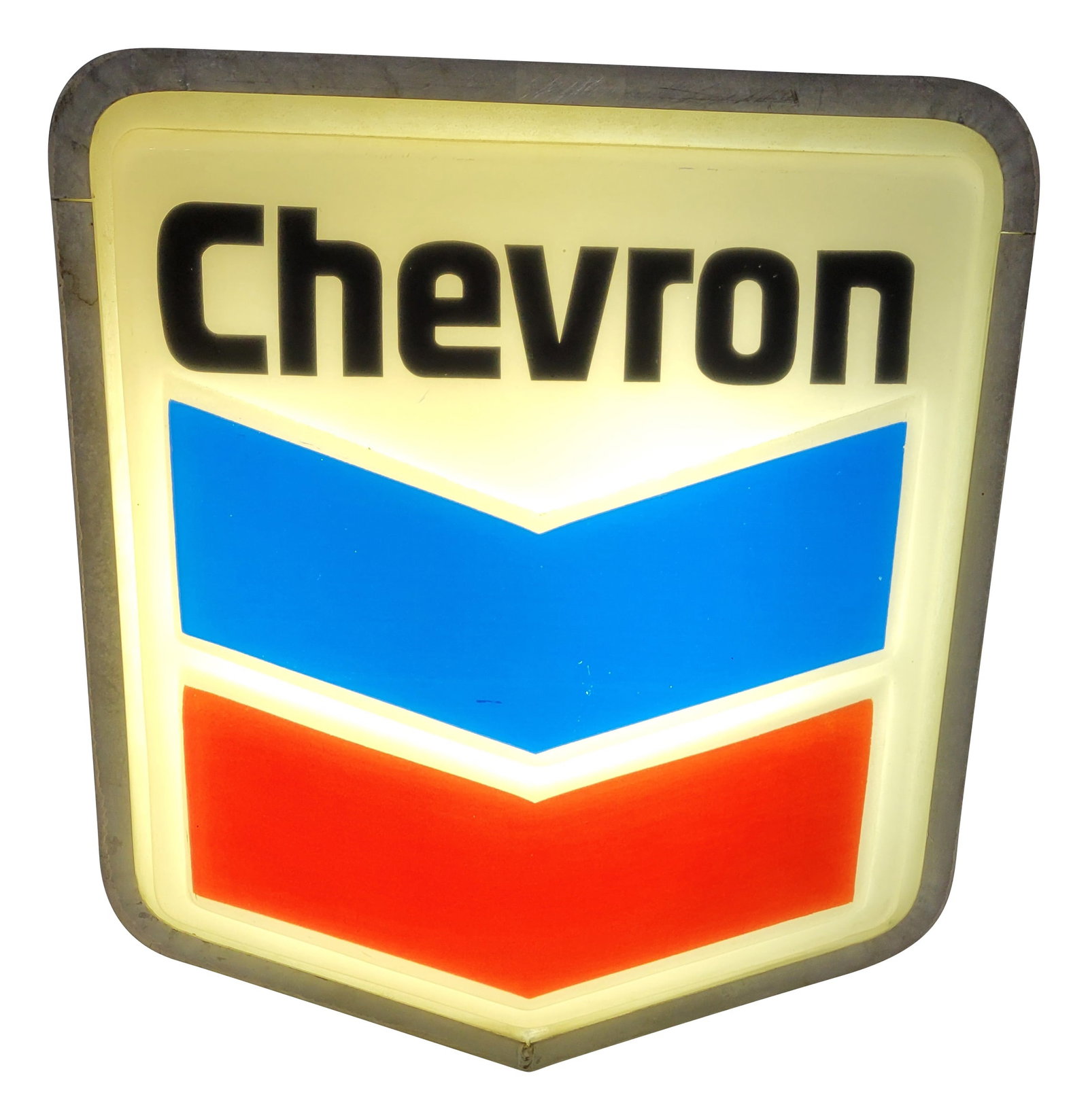 Chevron Light Service Station Sign (1 of 3)