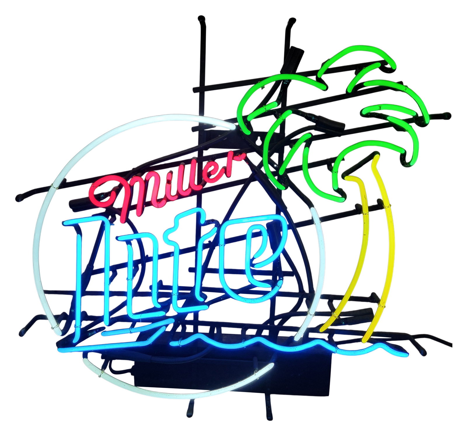1999 Miller Lite Palm Tree Neon Sign (1 of 2)