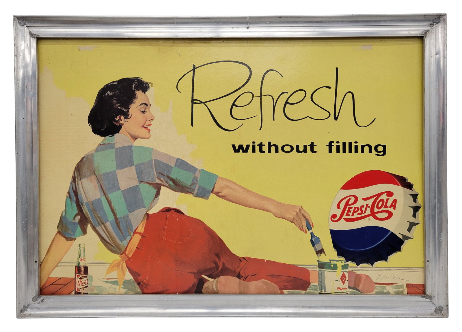 Pepsi Cola Refresh Without Filling Double Sided Cardboard With Pepsi Frame