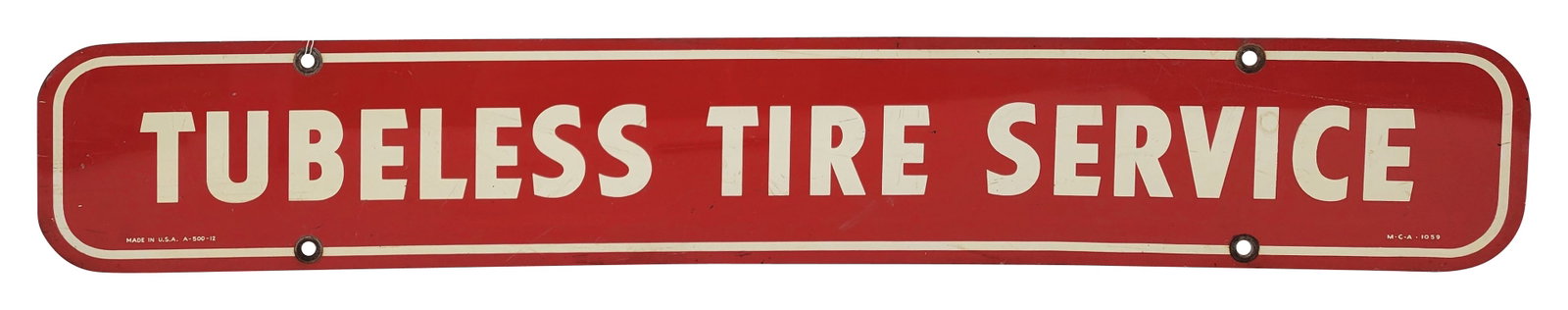 Tubeless Tire Service Double Sided Tin Sign (1 of 2)