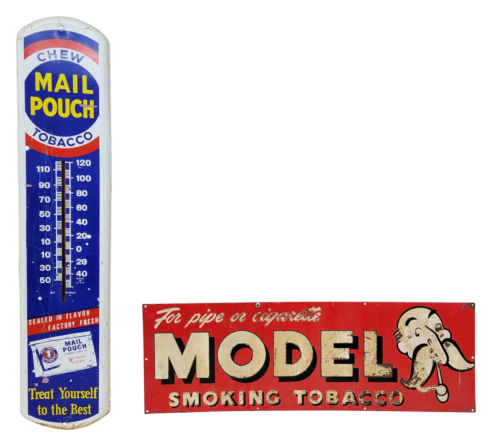 Model Smoking Tobacco and Chew Mail Pouch Thermometer (1 of 4)
