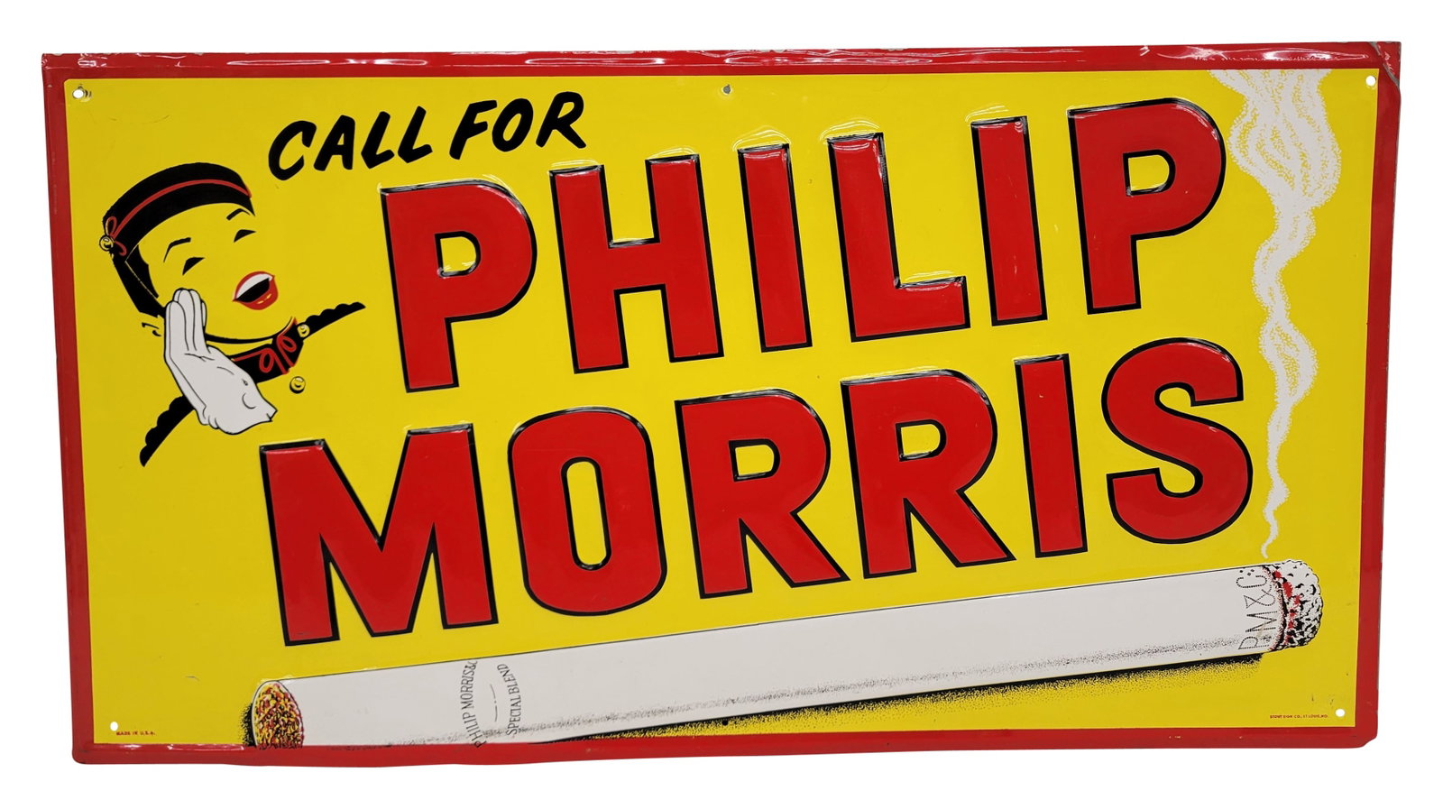 Call For Phillip Morris Embossed SST Sign (1 of 2)