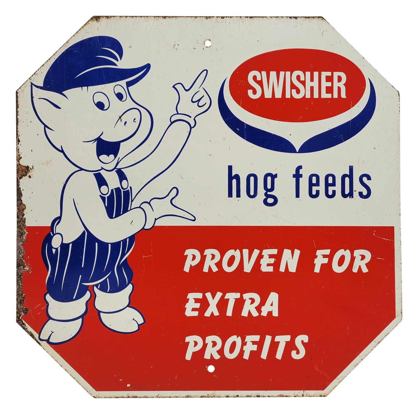Swisher Hog Feeds Double Sided STOP Sign (1 of 2)