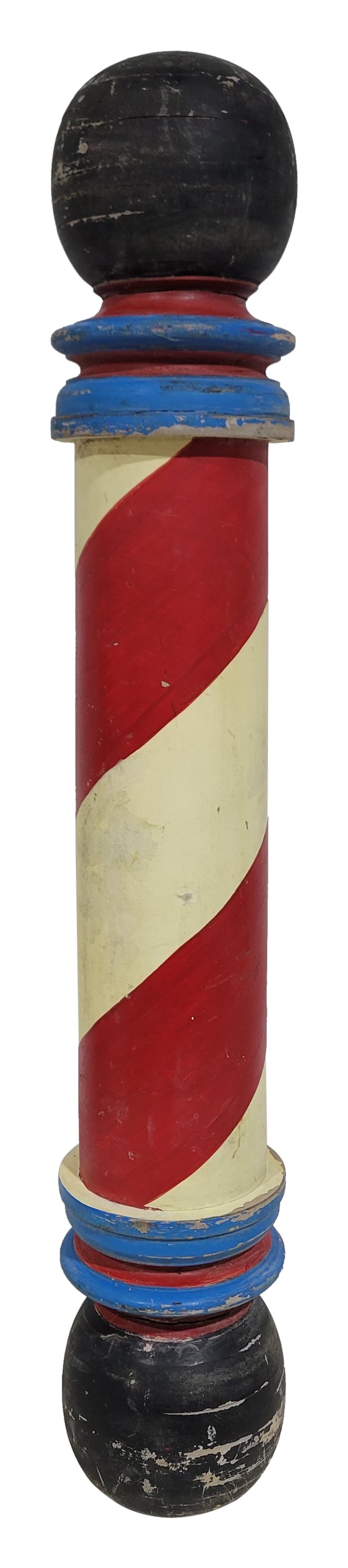 Wood Barber Pole Trade Sign (1 of 2)