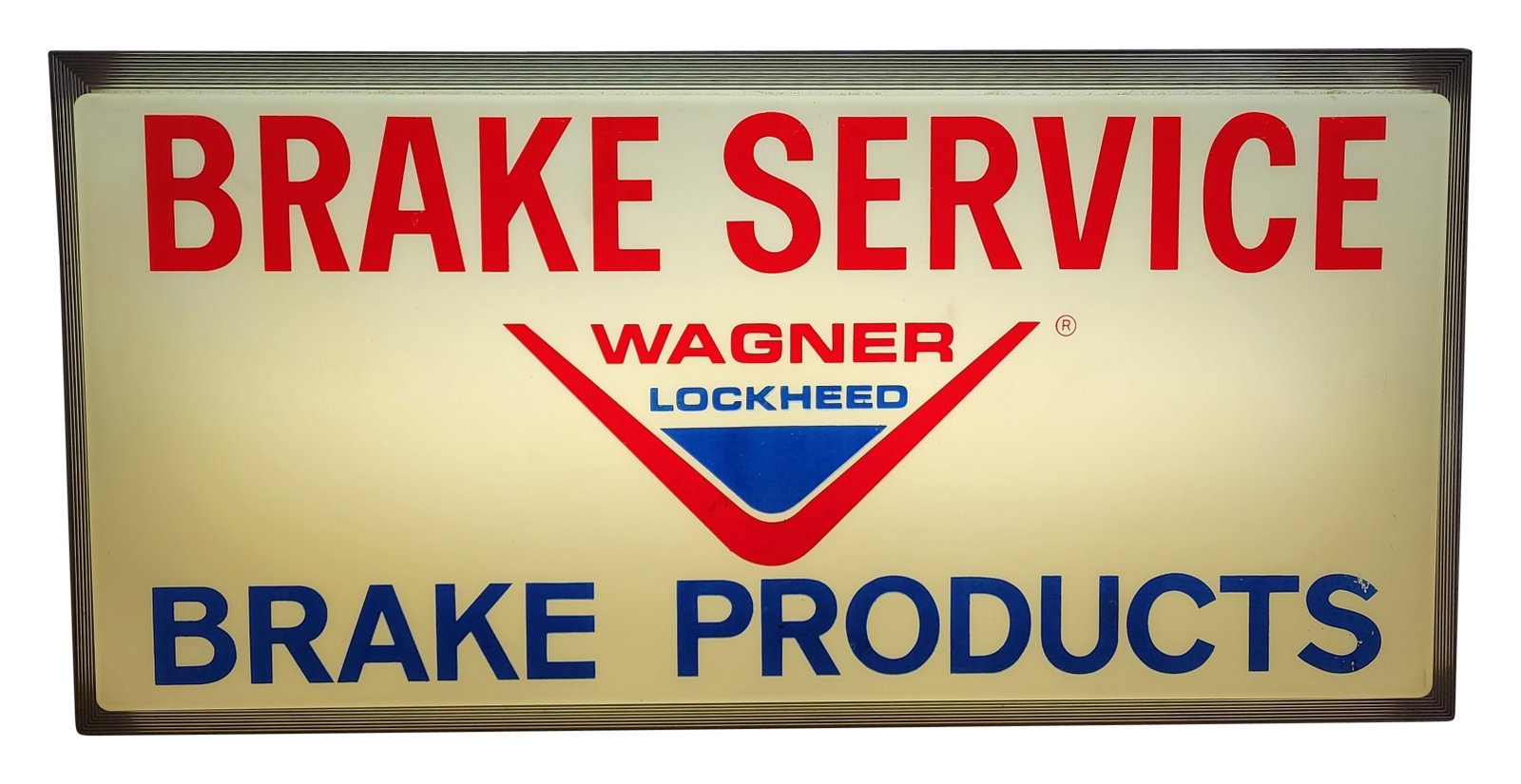 Brake Service Wagner Lockheed Plastic Light Up Sign (1 of 2)