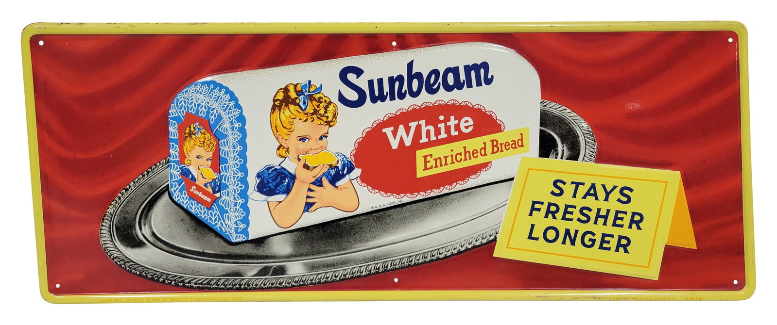 Sunbeam White Enriched Bread Stays Fresher Longer SST Sign (1 of 2)