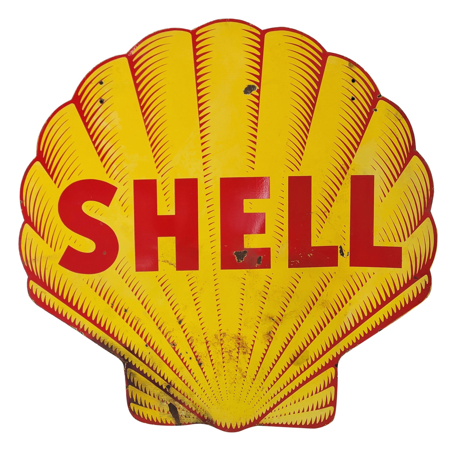 48" Shell Double Sided Porcelain Clam Shell Sign (1 of 2)