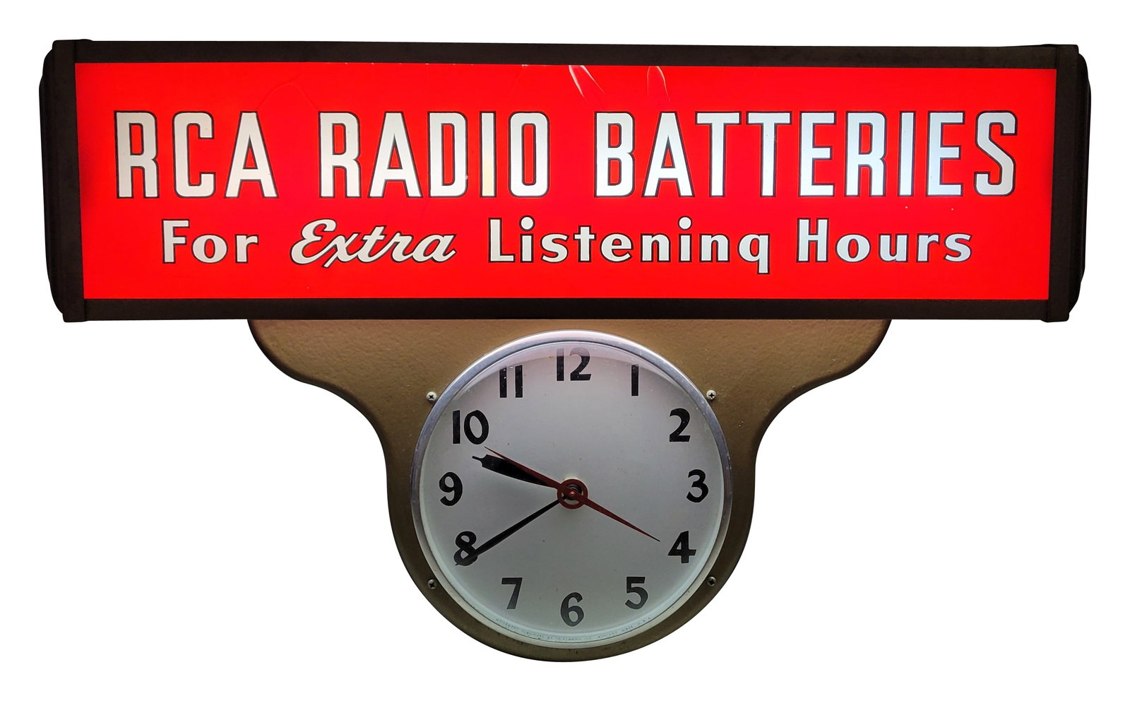 RCA Radio Batteries for Extra Listening Hours Light Up Advertising Clock (1 of 4)