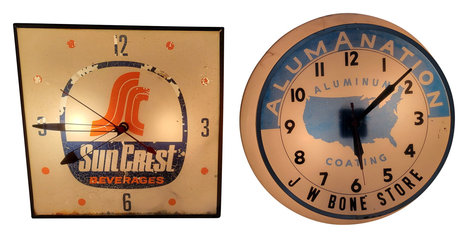 Sun Crest Beverages and Alumination Advertising Clocks (1 of 4)