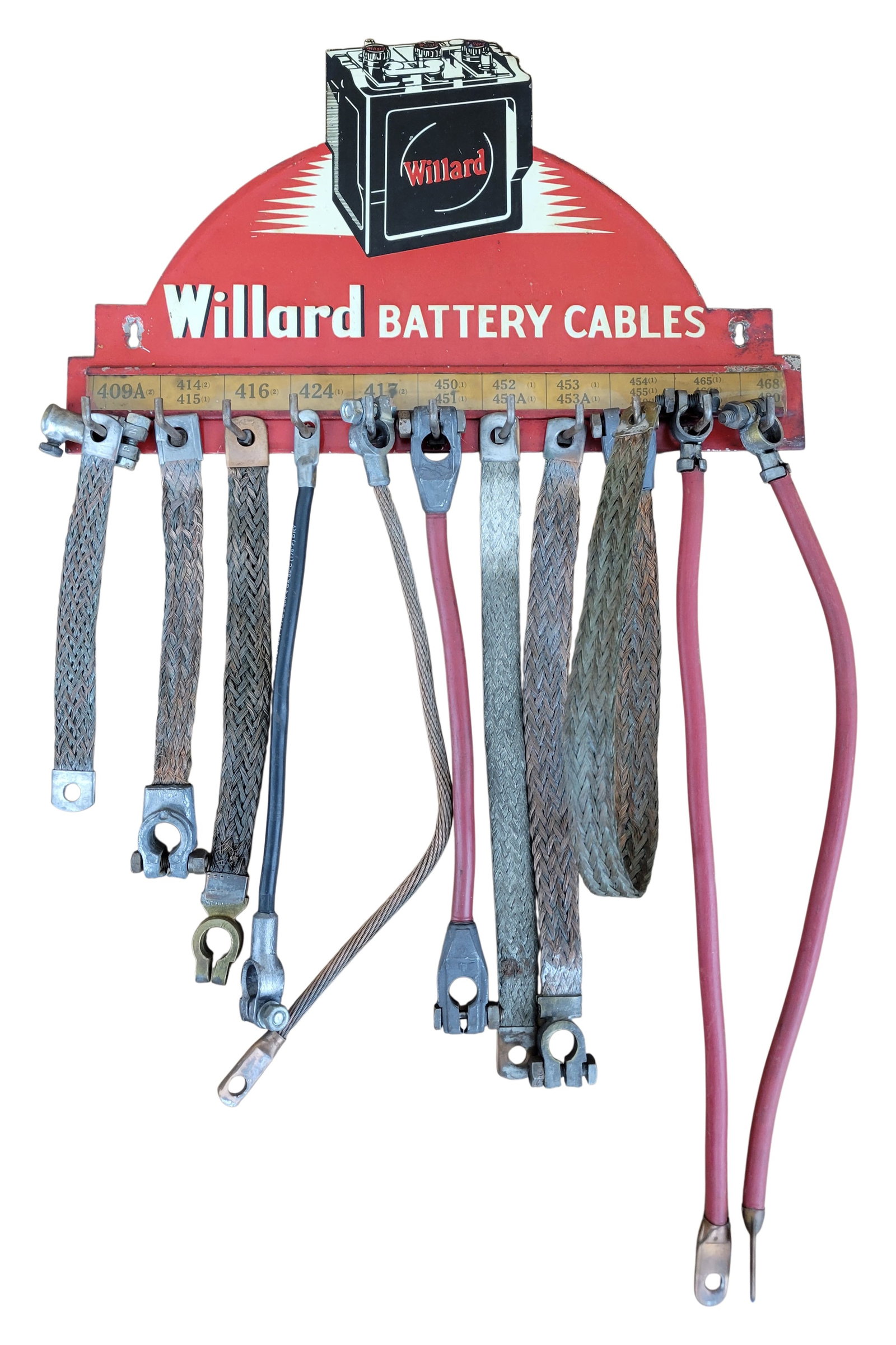 Willard Battery Cables SST Rack Display Sign w Product (1 of 3)