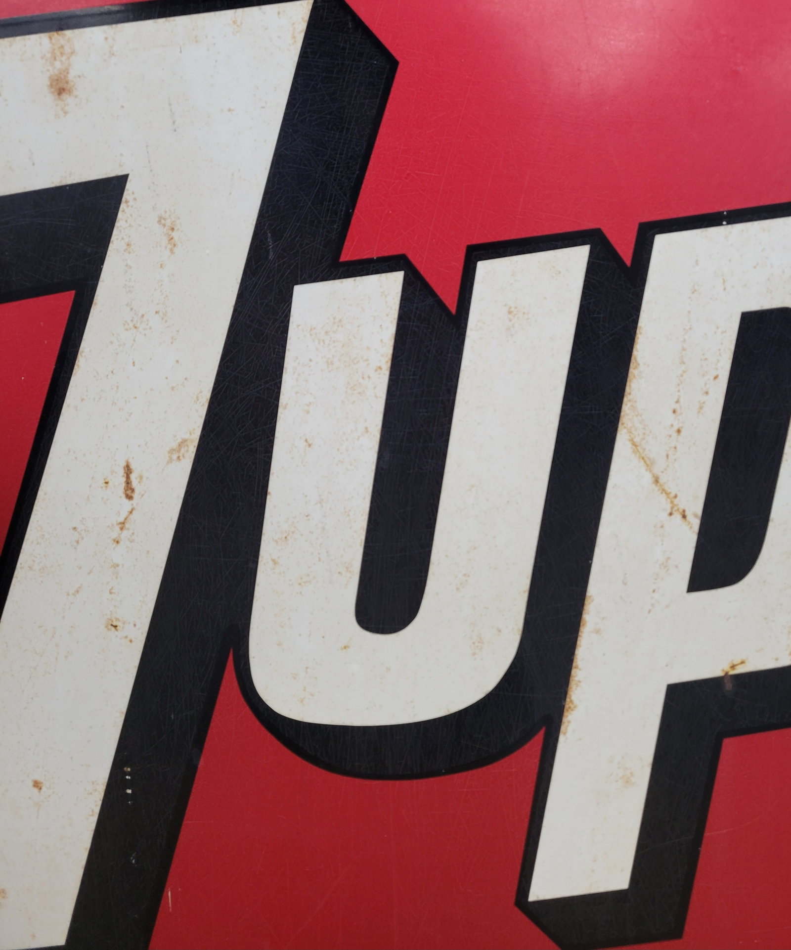 7Up Single Sided Tin Convex Sign - 3