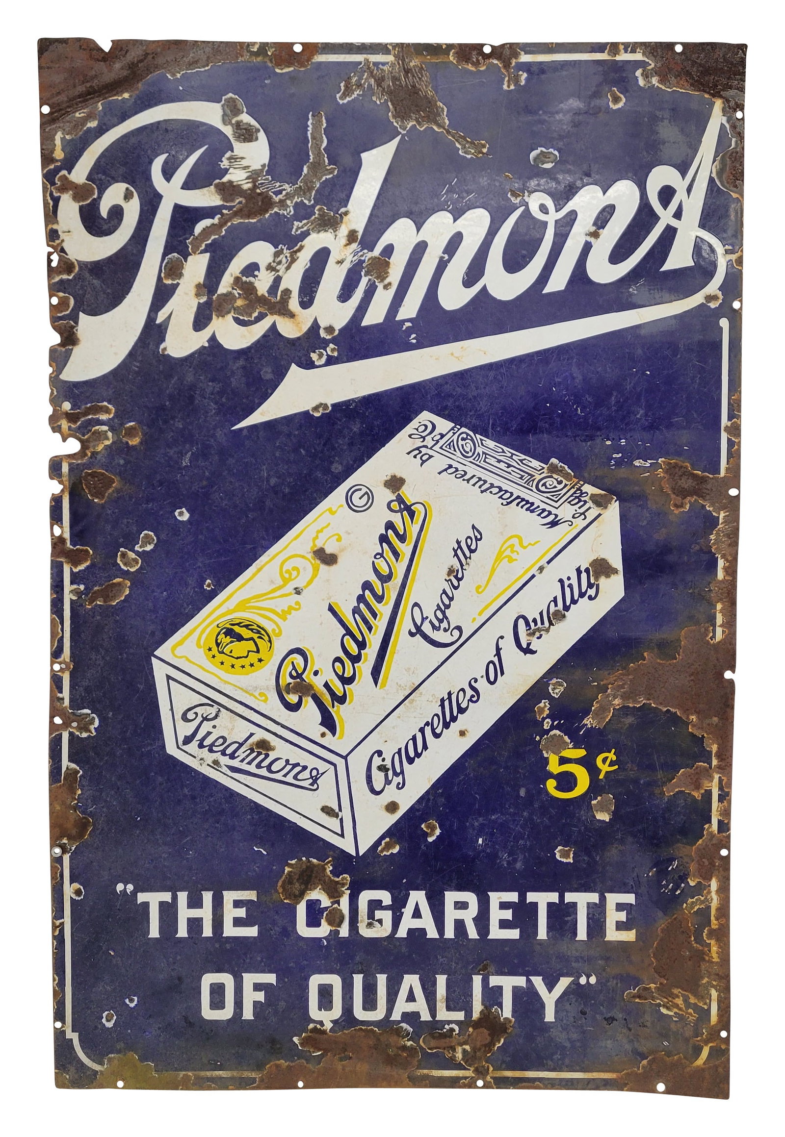 Piedmont Cigarettes The Cigarettes Of Quality SSP Sign (1 of 2)