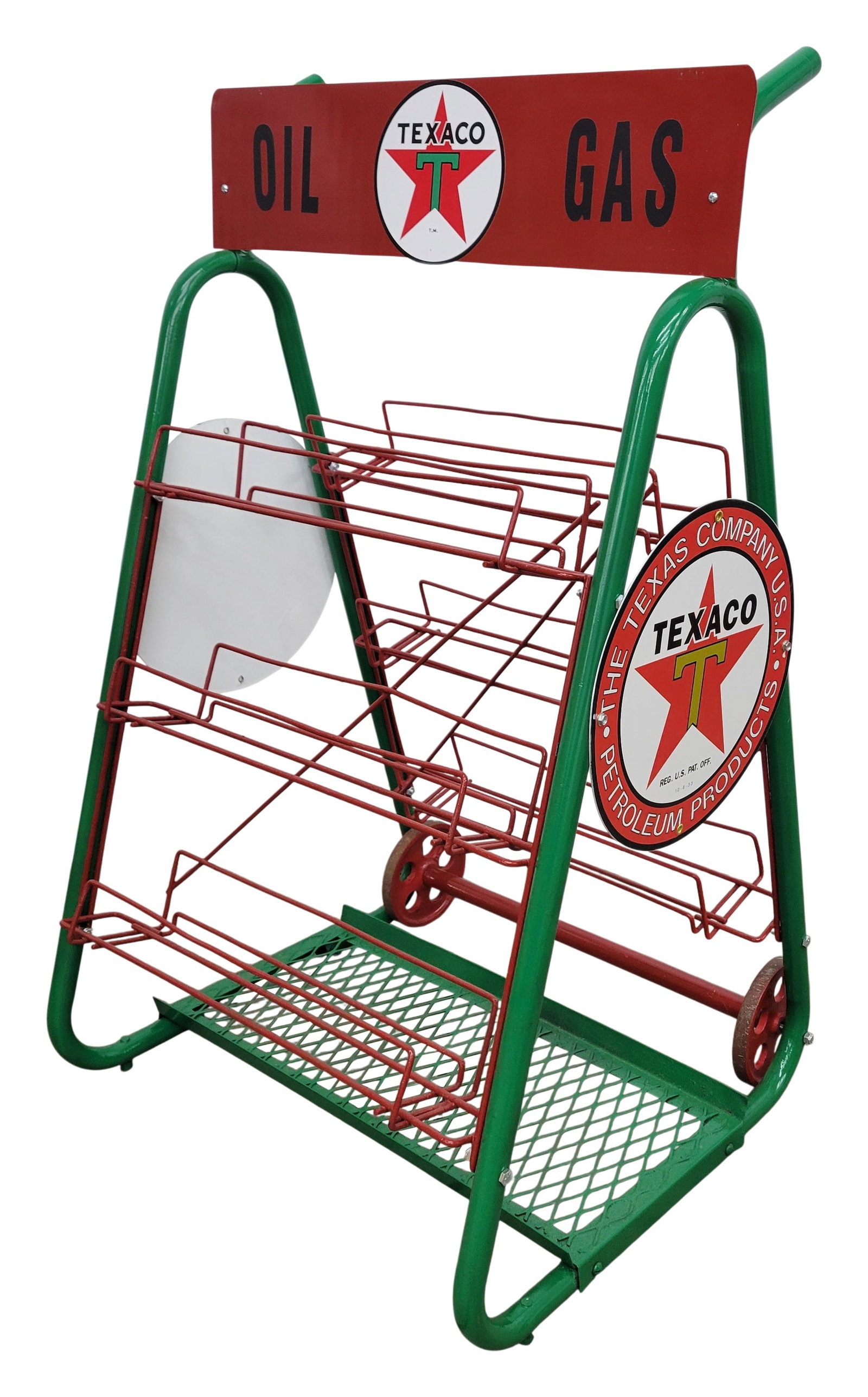 Texaco Restored Service Station Oil Can Rack Display (1 of 4)