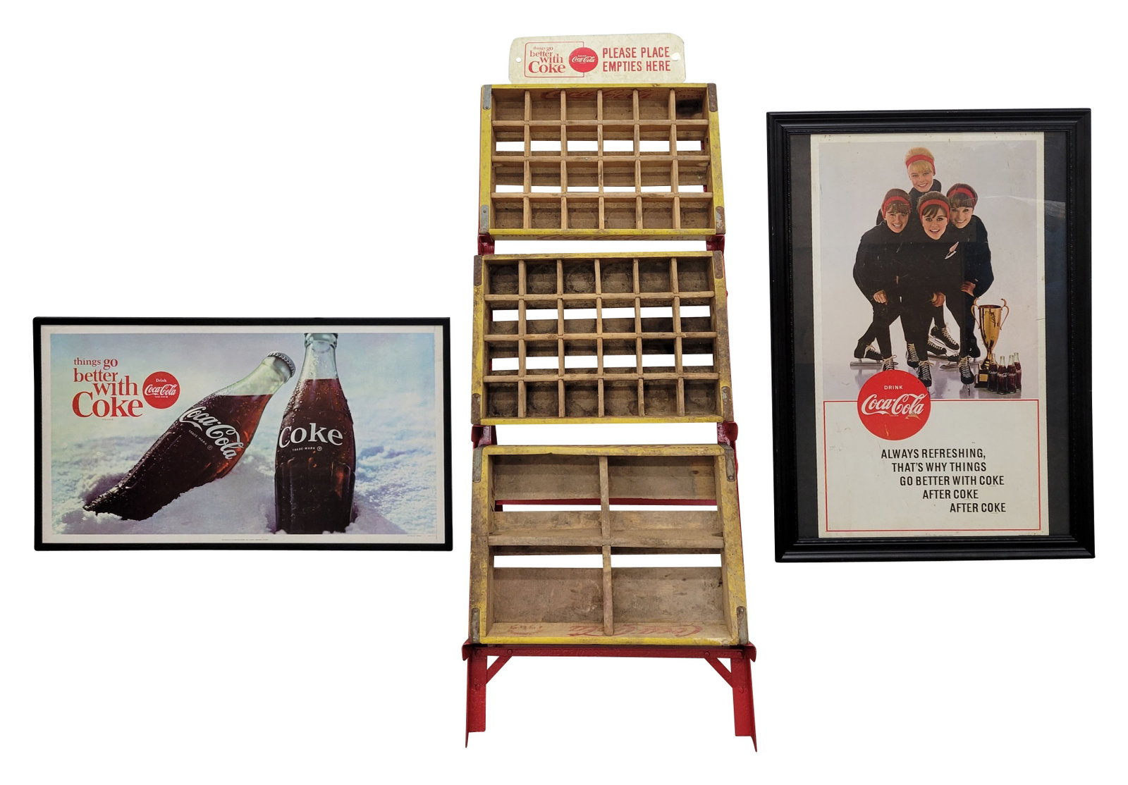 Coca Cola Bottle Return Rack And Framed Cardboard Signs (1 of 6)