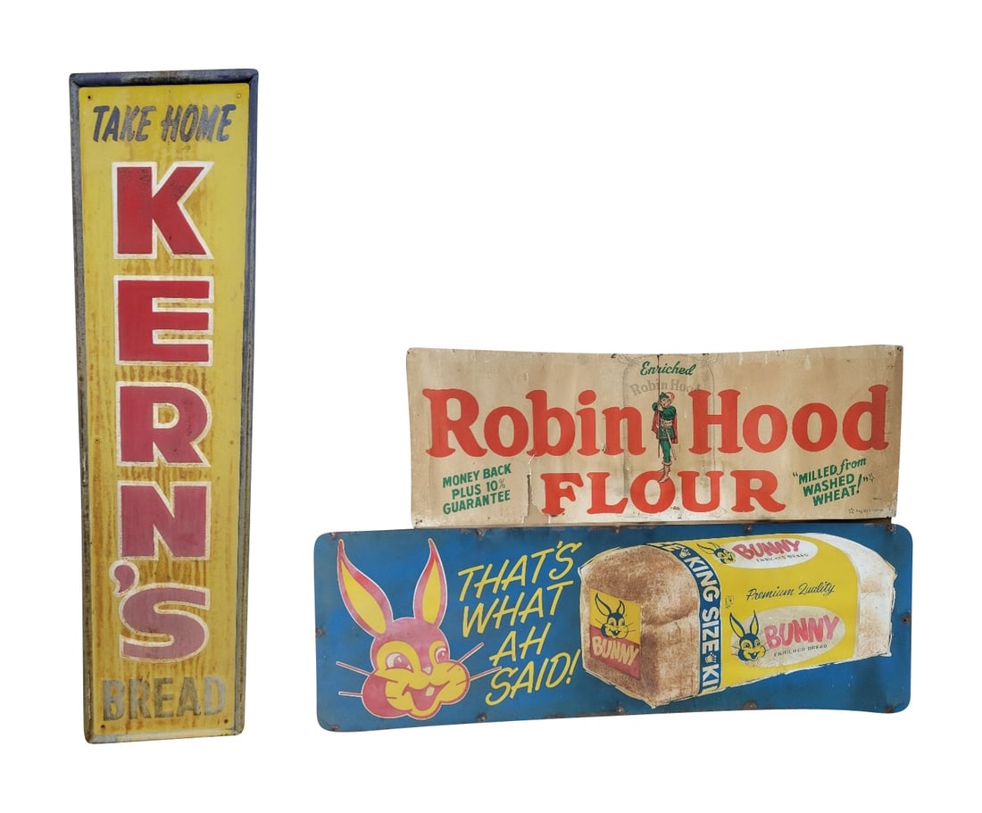 Bunny Bread, Kern's Bread and Robin Hood Flour Signs (1 of 2)