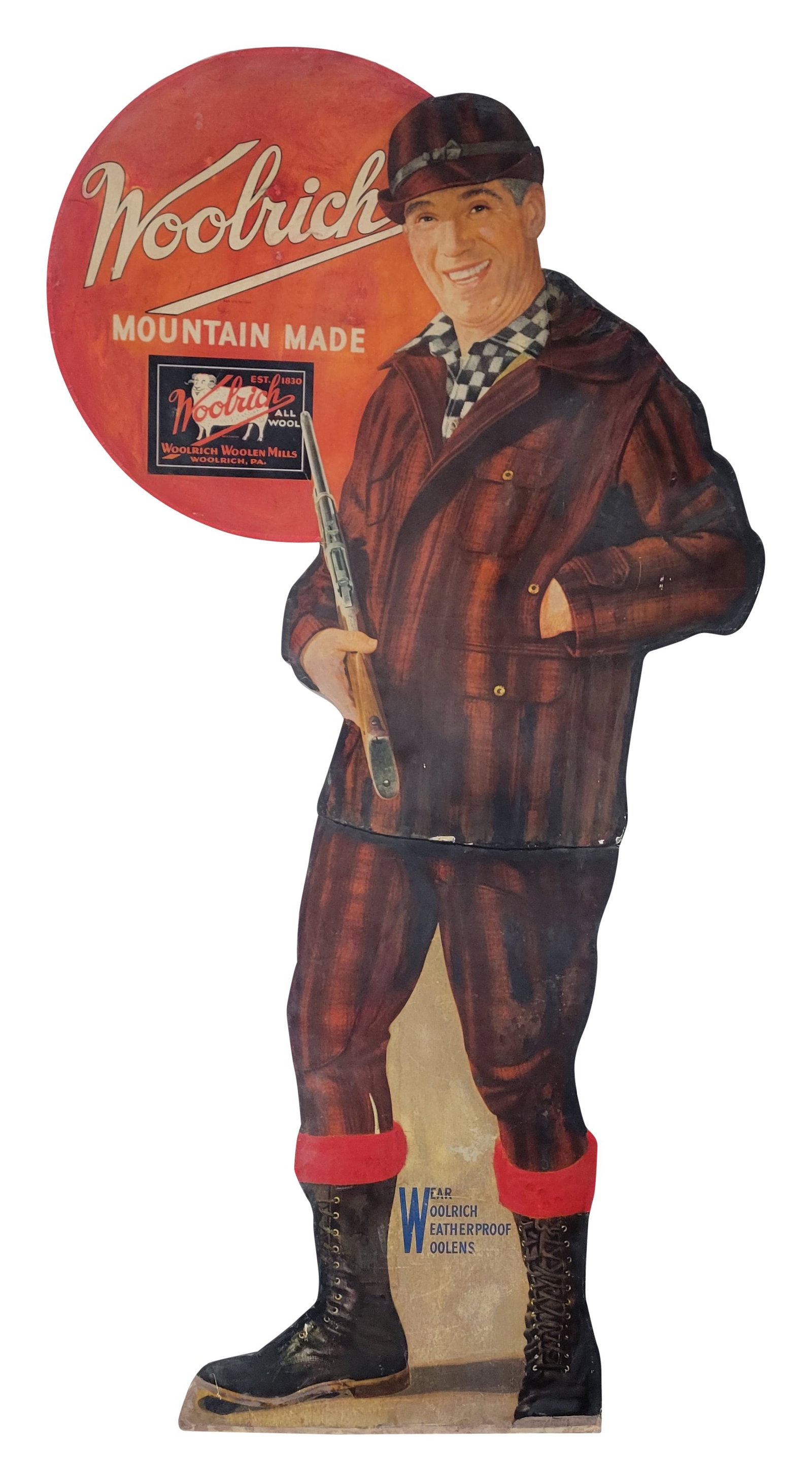 Woolrich Mountain Made Cardboard Sign (1 of 2)