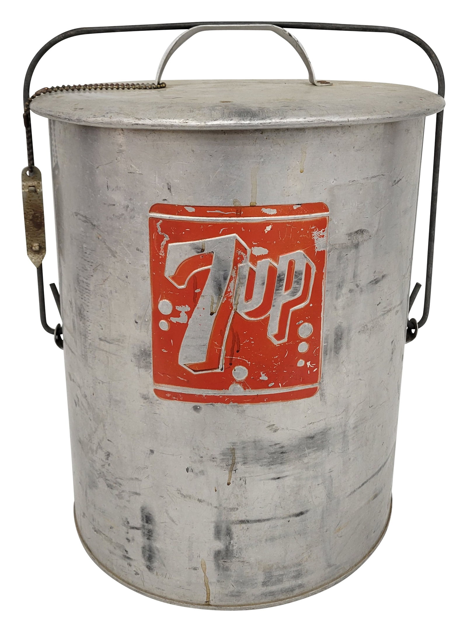1940's Embossed 7UP Picnic Cooler (1 of 4)
