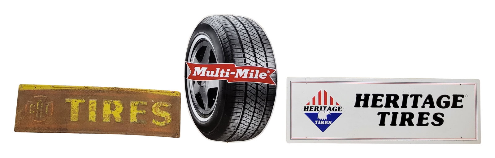 Heritage Tires and misc. signs (1 of 2)