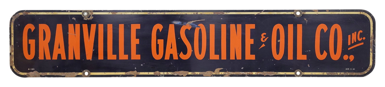 Granville Gasoline and Oil Co. Inc. Double Sided Sign (1 of 2)