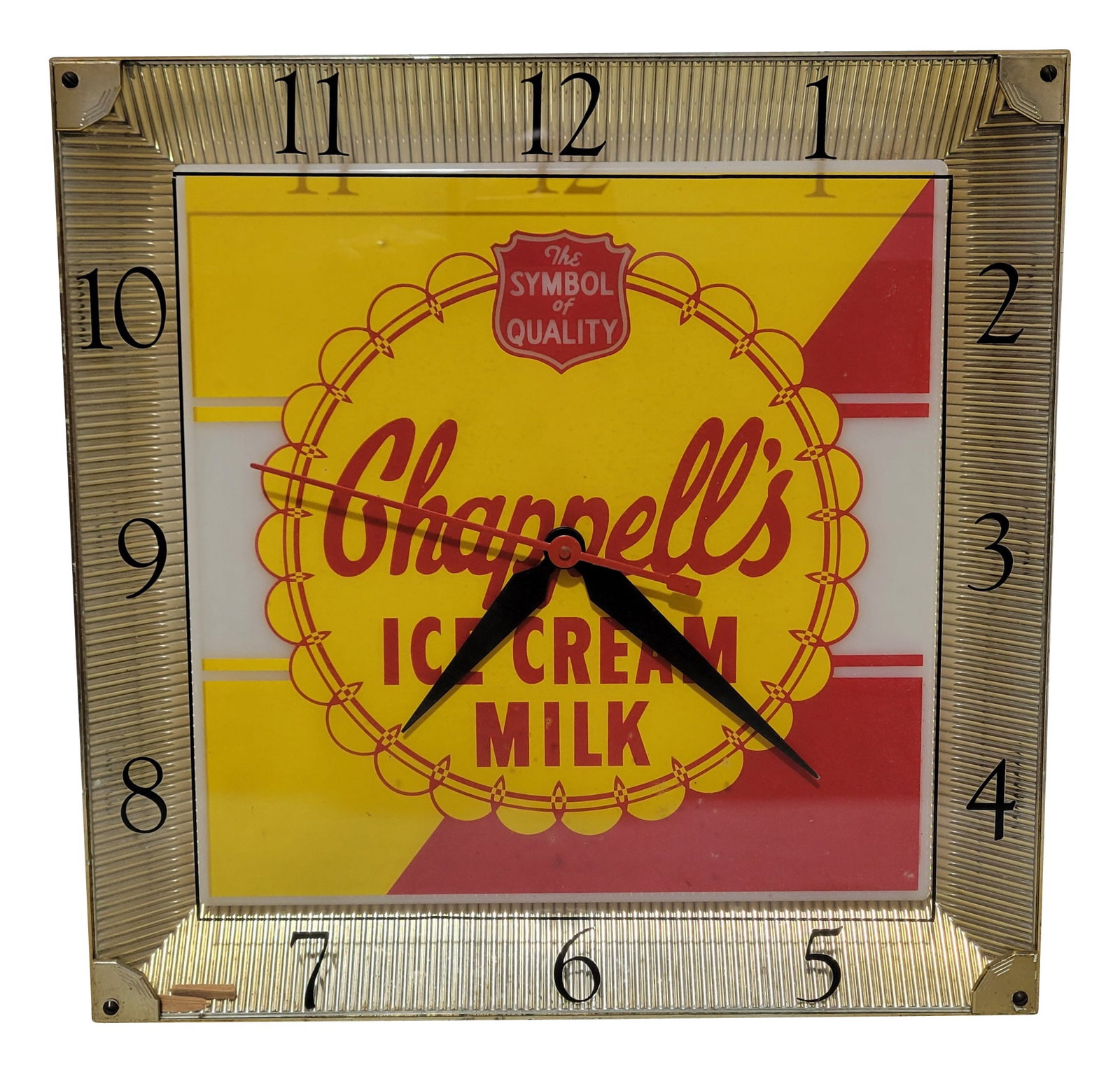 Chapell's Ice Cream Milk Light Up Advertising Clock (1 of 2)