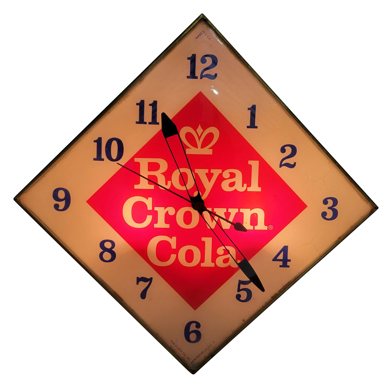 Royal Crown Cola Light Up Pam Advertising Clock (1 of 4)