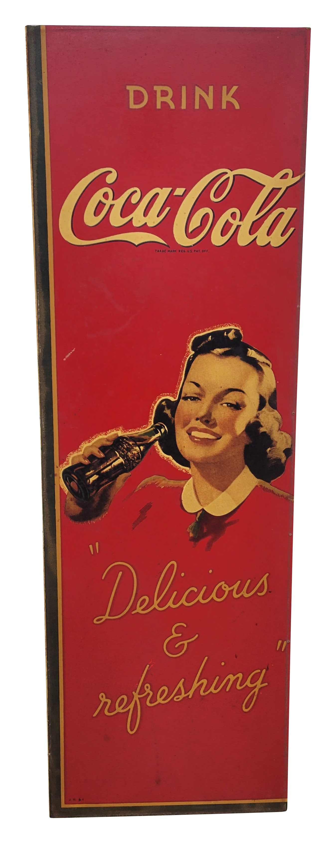Drink Coca Cola Delicious and Refreshing Masonite Sign (1 of 2)